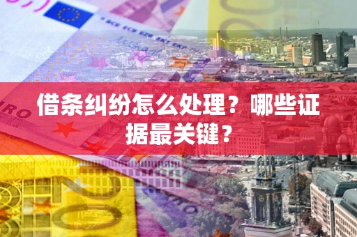 武汉借条纠纷怎么处理？哪些证据最关键？