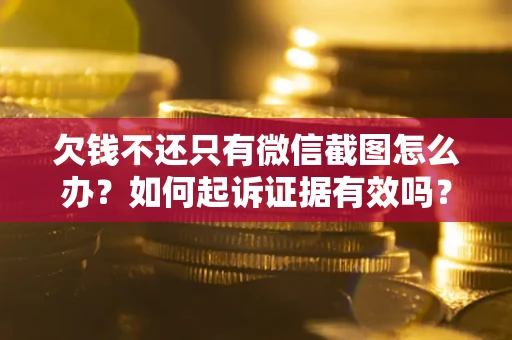 武汉欠钱不还只有微信截图怎么办？如何起诉证据有效吗？