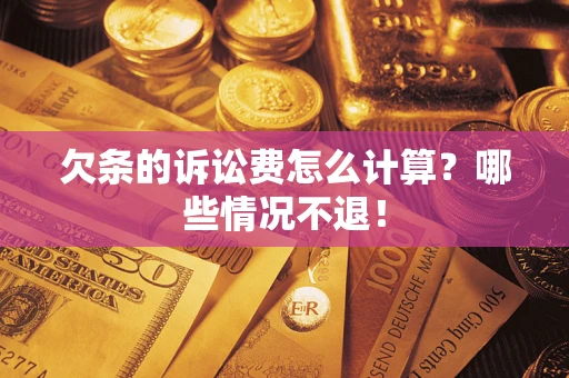 武汉欠条的诉讼费怎么计算？哪些情况不退！