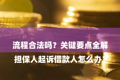 武汉

担保人起诉借款人怎么办？流程合法吗？关键要点全解析