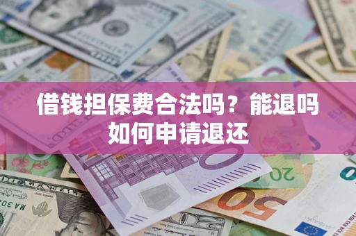 武汉借钱担保费合法吗？能退吗如何申请退还